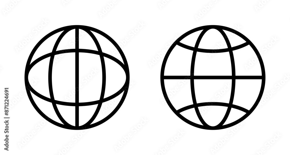 Wall mural web icon vector isolated on white background. website vector icon. internet world vector