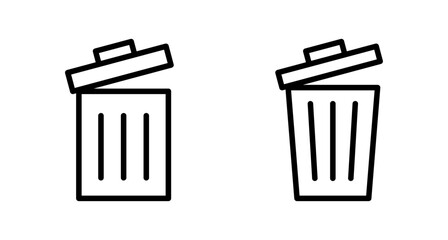 Trash icon vector isolated on white background. trash can icon. Delete icon vector