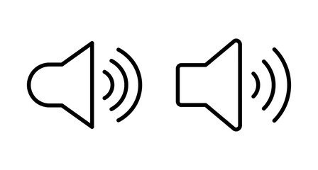 Speaker icon vector isolated on white background. Volume icon. Loudspeaker icon vector. Audio. Sound
