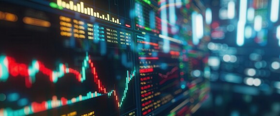 Vibrant Options Market. Dynamic trading environment concept