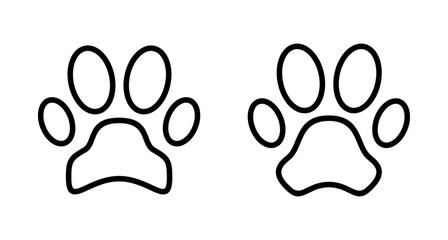 Paw icon vector isolated on white background. Paw Print icon