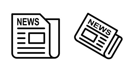 Newspaper icon vector isolated on white background. news paper icon vector