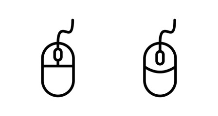 Computer Mouse Icon vector isolated on white background. Computer mouse vector icon