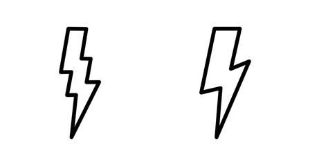Lightning icon vector isolated on white background. Bolt icon vector. Energy and thunder electric icon