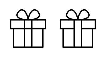 Gift icon vector isolated on white background. gift vector icon.  birthday gift