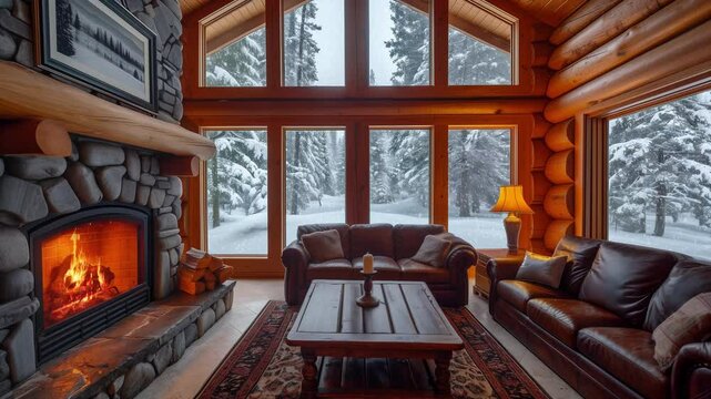 fireplace in the room