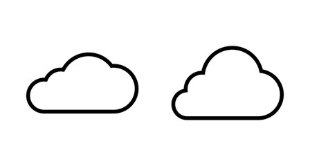 Cloud icon vector isolated on white background. cloud computing icon