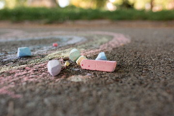 boy have a fun in public park