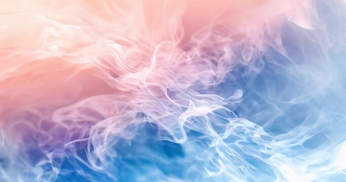 Slow motion abstract pastel smoke swirling on multicolored background captivating and ethereal visual effect