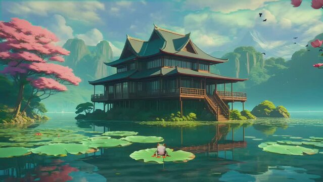 japanese castle in the morning