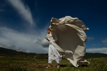 Dancing in the field 