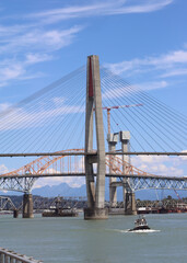 Fraser River bridges in New Westminster British Columbia