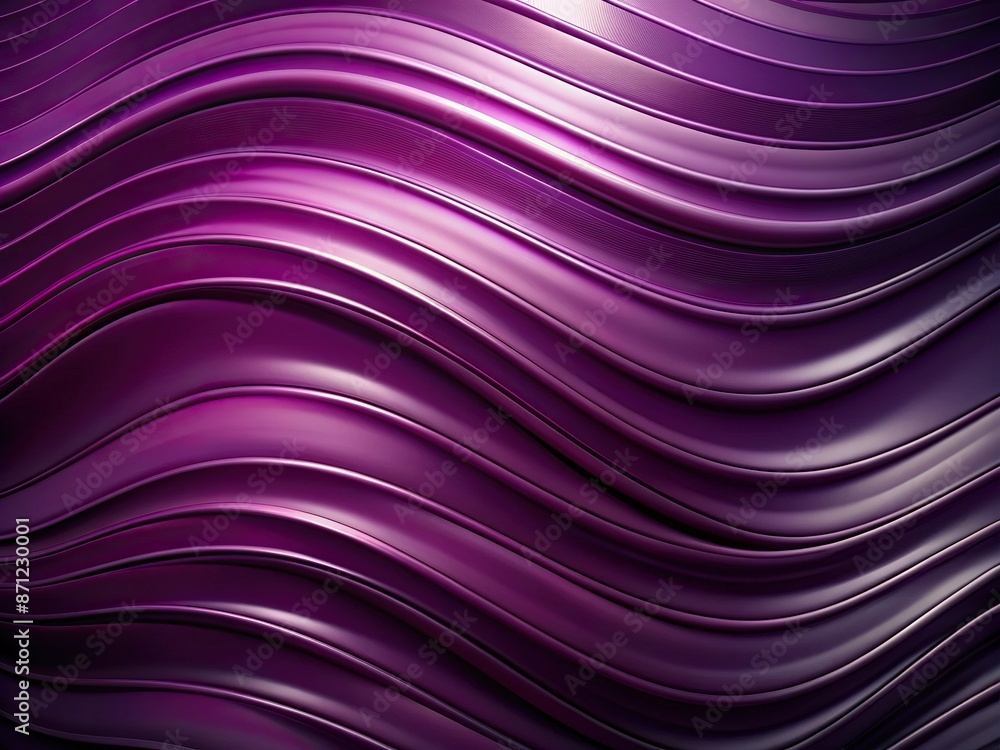 Poster dark purple curved waves undulate smoothly across a luxurious abstract background, featuring a subtl