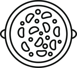 Cooking pot containing sliced up potatoes and spices being prepared for dinner