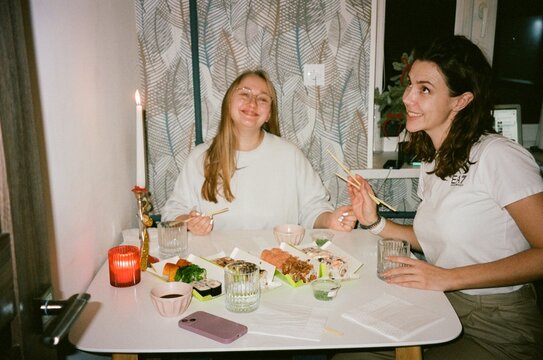 friendly home dinner. UGC Flash Photo