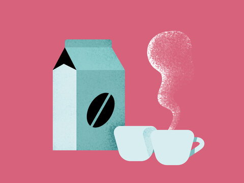 Coffee in mug with fumes