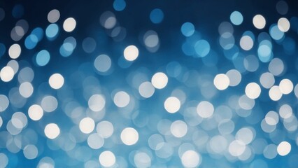 Blue background with glowing bokeh lights circles