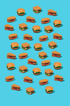 toy burgers and sandwiches