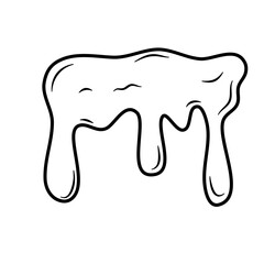 Dropping Melted Liquid Outline style 