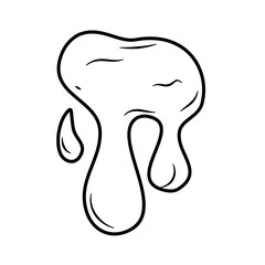 Dropping Melted Liquid Outline style 