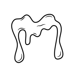 Dropping Melted Liquid Outline style 