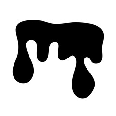 Black icon melted liquit dropping vector illustration 