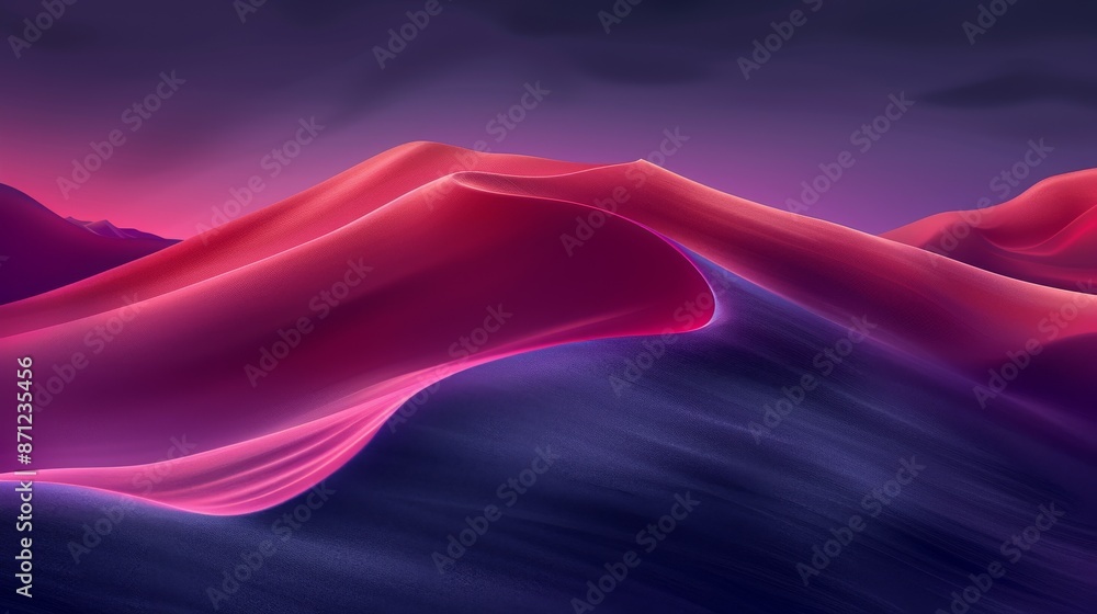 Poster colorful abstract gradient fluid liquif mountain shape background, marbling background with the colo