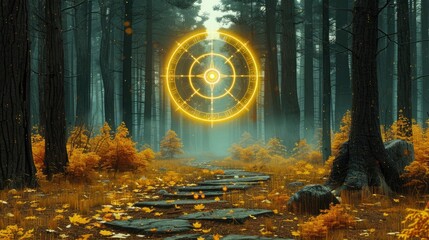  Cyber priestess with bioluminescent symbols, vector art with sacred designs, urban skyline, clean lines, 