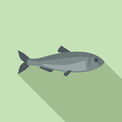 Realistic depiction of an ocean herring fish swimming gracefully in clear blue water