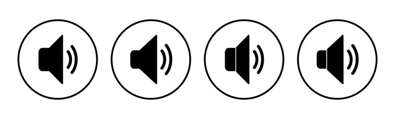 Speaker icon set. volume icon vector. loudspeaker icon vector. sound symbol