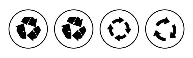 Recycle icon set. Recycling vector icon.