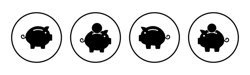 Piggy bank icon vector. piggy money icon