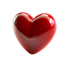 Fototapeta premium Red heart Isolated On White Background