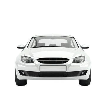 White car front view