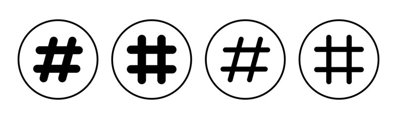 Hashtag icon set. hashtag symbol