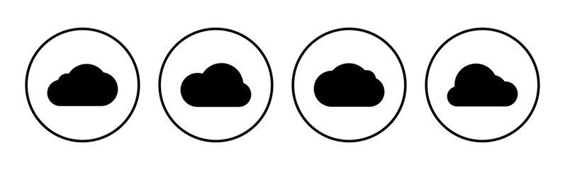 Cloud icon set. cloud vector icon