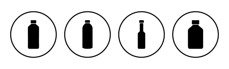 Bottle icon set. bottle vector icon