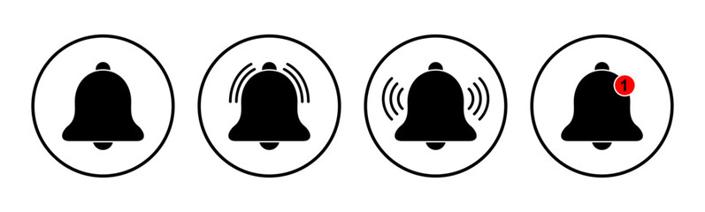 Bell Icon set. Notification icon for your web site design