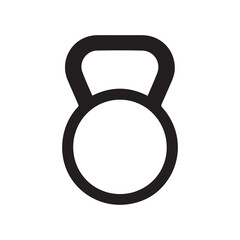 Dumbbell gym outline icon training strong healthy design.