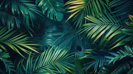 Tropical Green Foliage Texture