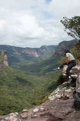 Obraz premium hiker in the mountains Brazil