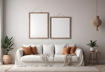 Fototapeta premium pikaso_texttoimage_boho-wall-frame-minimal-blank - 