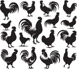 Chicken silhouette vector illustration