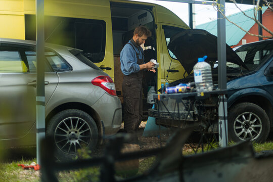 A Man After A Difficult Routine Job