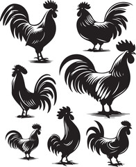 Chicken silhouette vector illustration