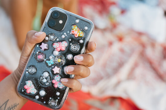 Decorated Phone Case Close-Up
