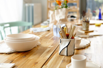 Pottery Studio Workspace Setup