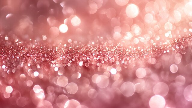 Fototapeta Rose gold glitter bokeh texture background