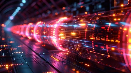 Diagram illustrating quantum cryptography principles for secure communication. , Minimalism,
