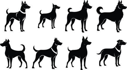 Dog vector silhouette illustration
